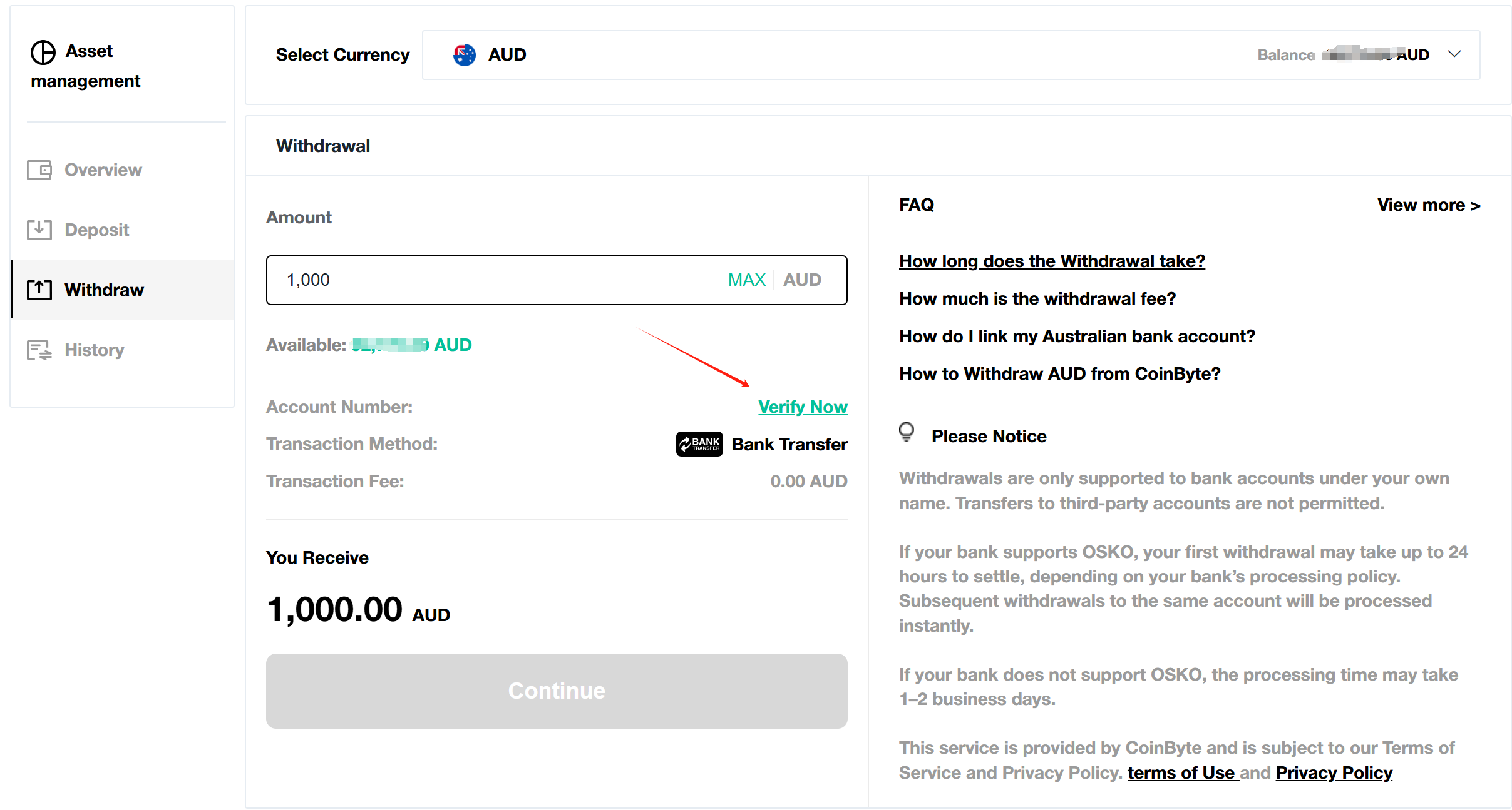 withdraw fiat web1