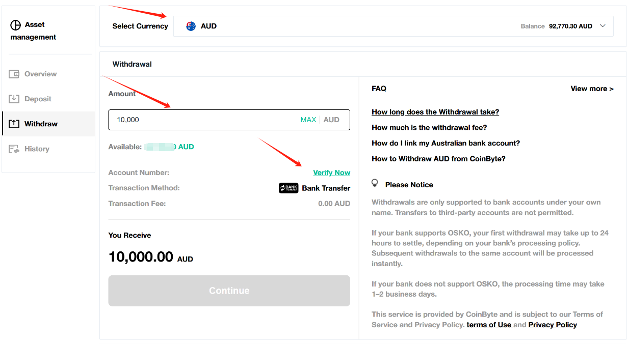 withdraw AUD web1